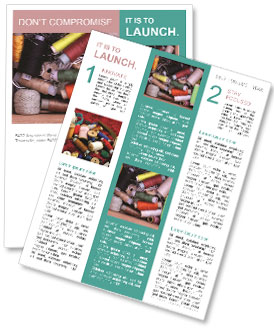 Isolated White Background Box Of Threads: A Perfect Sewing Companion Newsletter Template