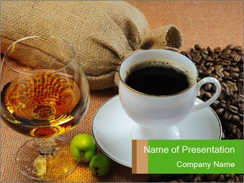 Drink Coffee with Cognac PowerPoint Template