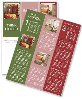 3D Rendering Of A Contemporary Bedroom Interior Design Newsletter Template