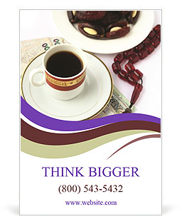 Essential Items For Business In The Arab World: Coffee, High-Value Arabian Bank Notes, Stuffed Dates, And W Ad Template