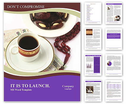 Essential Items For Business In The Arab World: Coffee, High-Value Arabian Bank Notes, Stuffed Dates, And W Word Template