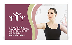 Woman and High Technology Business Card Template