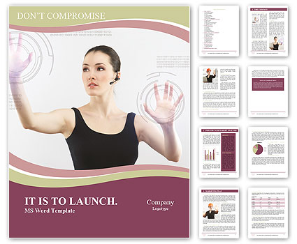 Woman and High Technology Word Template