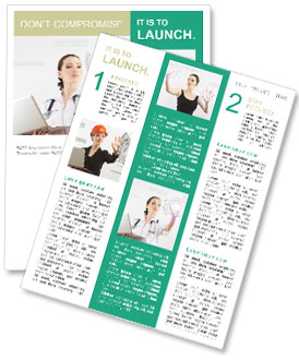 Doctor with Touch Screen Newsletter Template