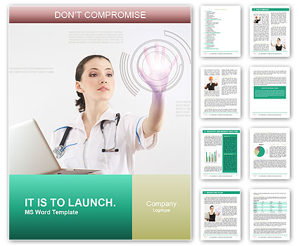 Doctor with Touch Screen Word Template
