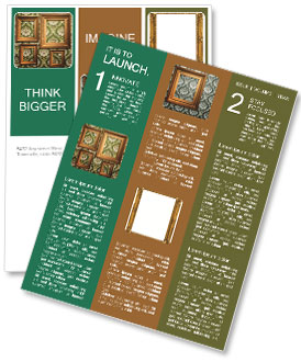 Vintage Wallpaper With Beautiful Golden Frames Newsletter Template