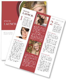 Happy Young Woman With A Hippie Style Newsletter Template