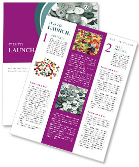 Black And White Buttons In Assorted Shapes And Sizes Piled Up Newsletter Template