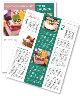 Blueberry Cake With Whipped Cream And Orange Decoration: A Delicious Dessert For Two Newsletter Template