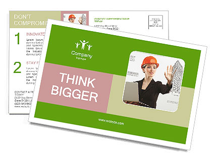 Woman Architect Postcard Template