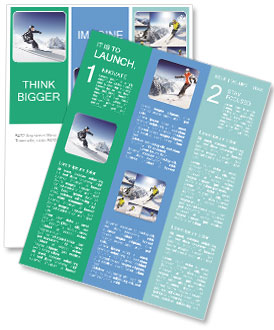 Alpine Skiing: Exploring High Mountains On Skis Newsletter Template