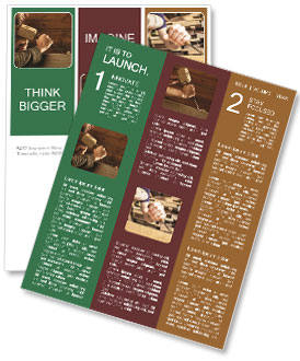 Carpenter's Tool: Wood Chisel Being Used With Hammer On Wooden Surface Newsletter Template