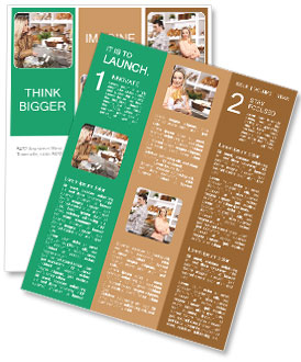 Phone Conversation Of A Young Girl Making Purchases In A Store Newsletter Template