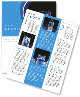 Black Background Splash In Water: A Detailed Close-Up Shot Newsletter Template