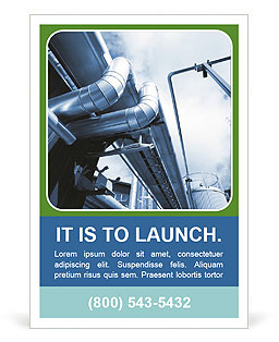 Power Plant Equipment: Pipes, Tubes, Cables, And More Ad Template