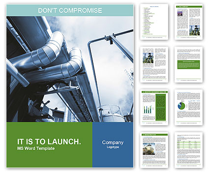 Power Plant Equipment: Pipes, Tubes, Cables, And More Word Template