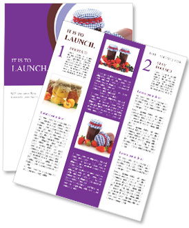 Fresh Fruit Homemade Strawberry Jam And Marmalade In Glass Jars Newsletter Template