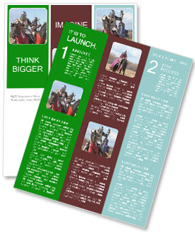 Medieval Knight On Horseback: Wearing Armor, Helmet, And Holding A Sword Newsletter Template