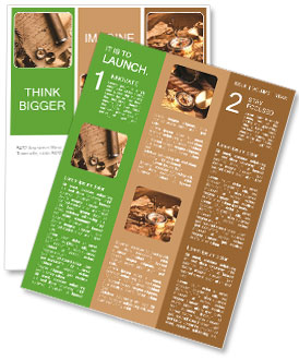 Antique Navigation Tools: Map Compass And Lunette Newsletter Template