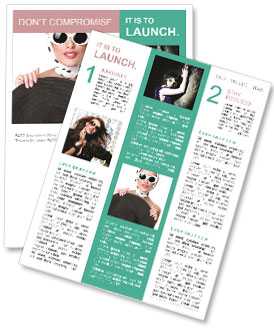 Stylish Young Woman Wearing Sunglasses And A Hat For A Trendy Look Newsletter Template