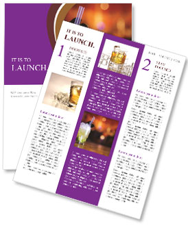 Refreshing Lime Cocktail Served Over Ice In A Glass Newsletter Template