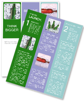 Chilled Beer Bottle On Ice: A Refreshing Drink For Any Occasion Newsletter Template