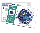 Exploring The Global Travel Metaphor Of International Air Transportation Postcard Template