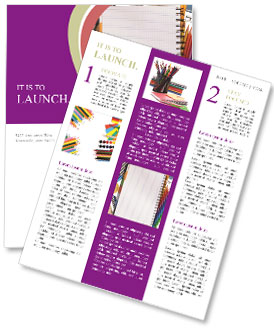 Background Stationary Objects With A Notebook - Aesthetic And Stylish! Newsletter Template