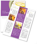 Healthy Breakfast Idea: Nutritious Bowls Of Whole And Ground Flax Seed Topped With Linseed Oil Newsletter Template