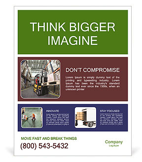 Warehouse Forklift Operator On Duty Poster Template