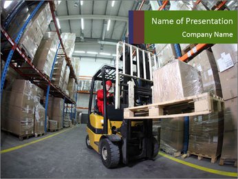 Working Process in Warehouse PowerPoint Template