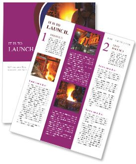 Open Hearth Workshop: Process Of Pouring Liquid Metal Newsletter Template