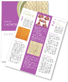 Macro Photograph Of Knitted Textile Material Newsletter Template