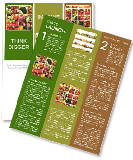 Nine-Picture Collage Showcasing Nutritional Foods And Supplements Newsletter Template