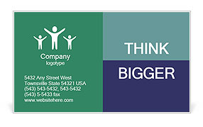 3D Planet with Green Cabel Business Card Template