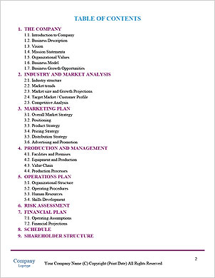 Global Business Connections Word Template - Page 2