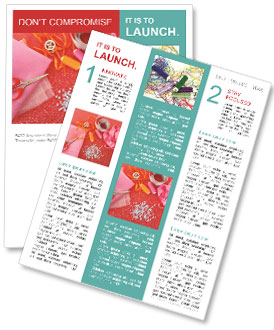 Essential Sewing Supplies: Needles, Threads, Scissors, Ribbons, And Measuring Tapes Newsletter Template