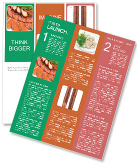 Delicious Combination Of Smoked Salmon And Meat Slices Newsletter Template