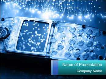 Blue 3D Optics PowerPoint Template