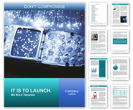 A Vibrant Fiber Optic Backdrop With Abundant Light Dots Word Template