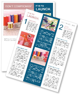 Essential Sewing Supplies: Needles, Threads, Scissors, Ribbons, And Measuring Tape Newsletter Template