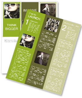 Stunning Fashion Portrait: Young Woman With Sunglasses, Radiating Sex Appeal Newsletter Template