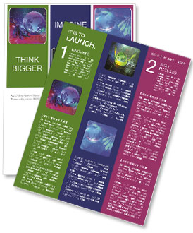 Technology-Styled World Map With Fiber Optic Backdrop Newsletter Template