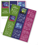 Technology-Styled World Map With Fiber Optic Backdrop Newsletter Template