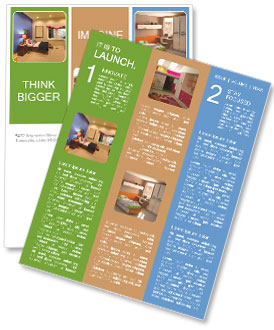 Modern Home Design With A Stylish Children's Room. Newsletter Template