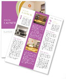 Contemporary White Room With Vibrant Orange Accents Newsletter Template