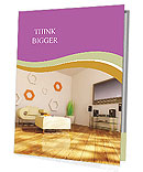Contemporary White Room With Vibrant Orange Accents Presentation Folder