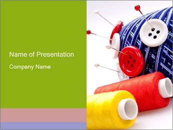 Needlework for Woman PowerPoint Template