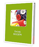 Wool Ball With Buttons And Red & White Pins: A Cozy And Stylish Decorative Touch Presentation Folder