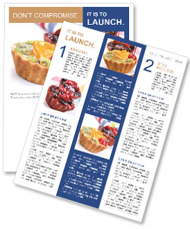 Healthy Berry Cake On White Background - A Delicious Dessert Option Newsletter Template